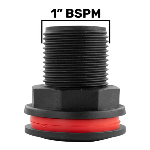 Bulkhead Drain Plug 1" BSP with Male Outlet-1